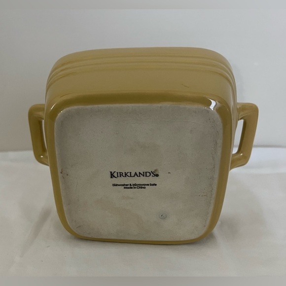 Kirklands Stoneware Butter Dish / Serving Dish, Microwave & Dishwasher Safe - Picture 7 of 12